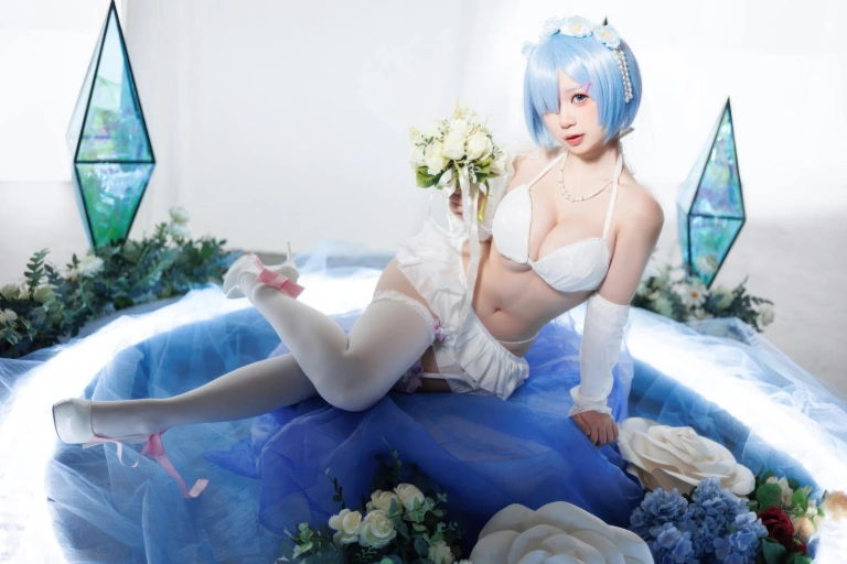 樱落酱w《从零开始的异世界生活 蕾姆花嫁》主题写真：25张全套美图