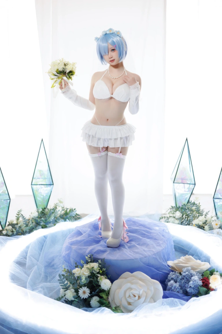 樱落酱w《从零开始的异世界生活 蕾姆花嫁》主题写真：25张全套美图