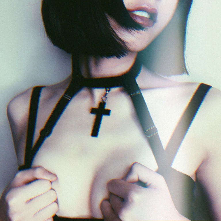 眼酱大魔王w《项圈身体局部》主题写真：7张全套美图
