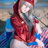 w百合欧皇子w《明日方舟 轻风 LB01 红》主题写真：12张全套美图