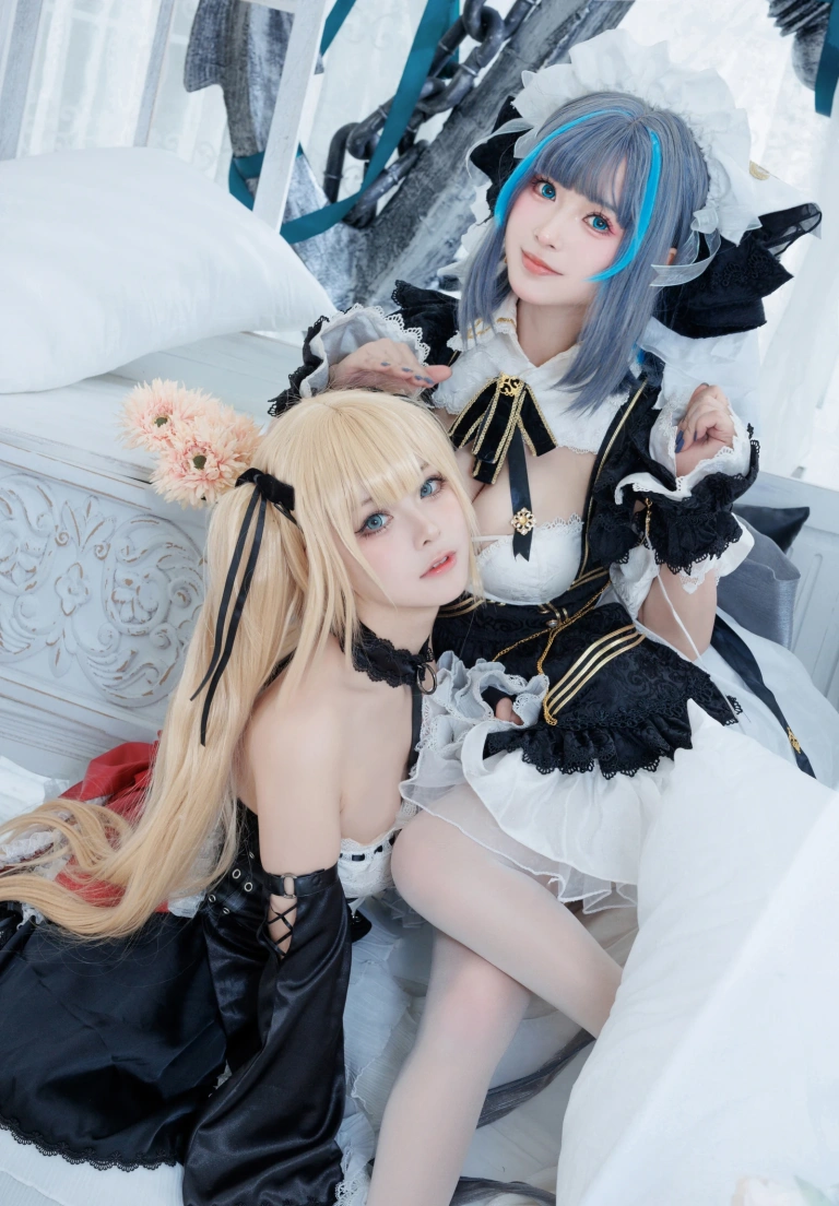 w百合欧皇子w&肃雨雨雨《玛丽萝丝or柴郡》主题写真：18张全套美图