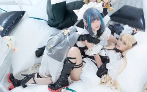 w百合欧皇子w&肃雨雨雨《玛丽萝丝or柴郡》主题写真：18张全套美图