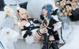 w百合欧皇子w&肃雨雨雨《玛丽萝丝or柴郡》主题写真：18张全套美图