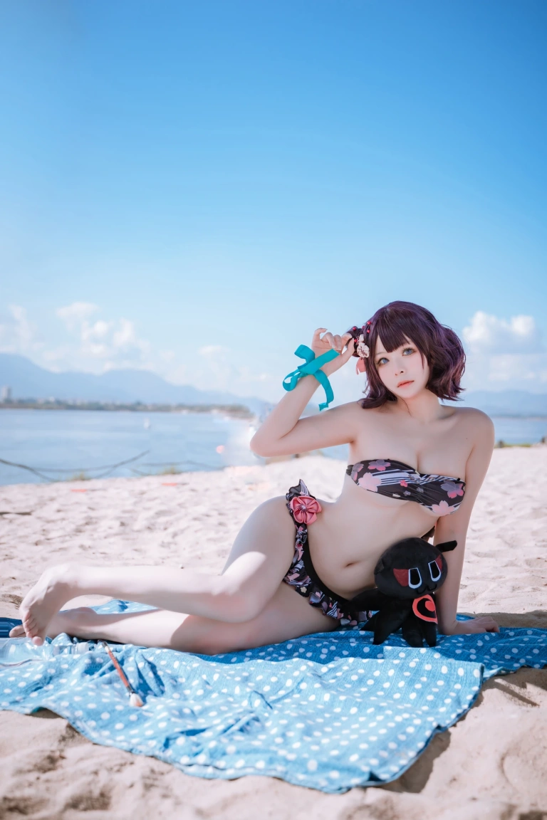 w百合欧皇子w《沙滩》主题写真：21张全套美图