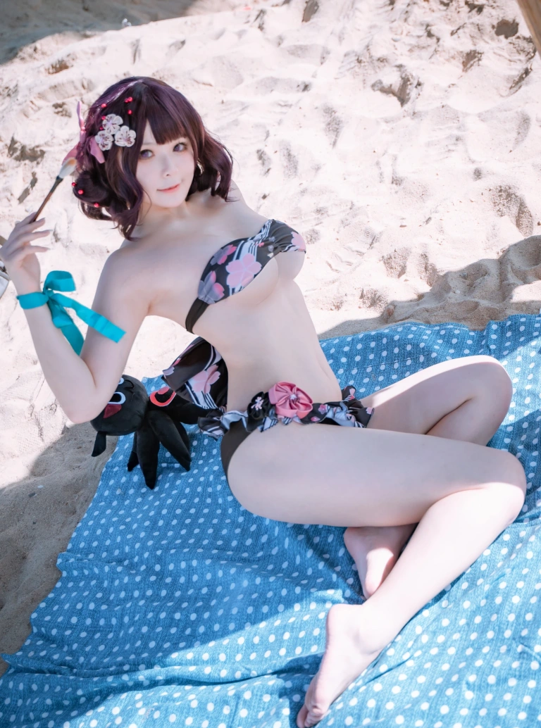 w百合欧皇子w《沙滩》主题写真：21张全套美图
