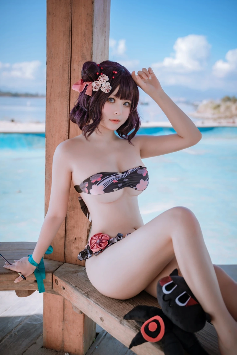 w百合欧皇子w《沙滩》主题写真：21张全套美图