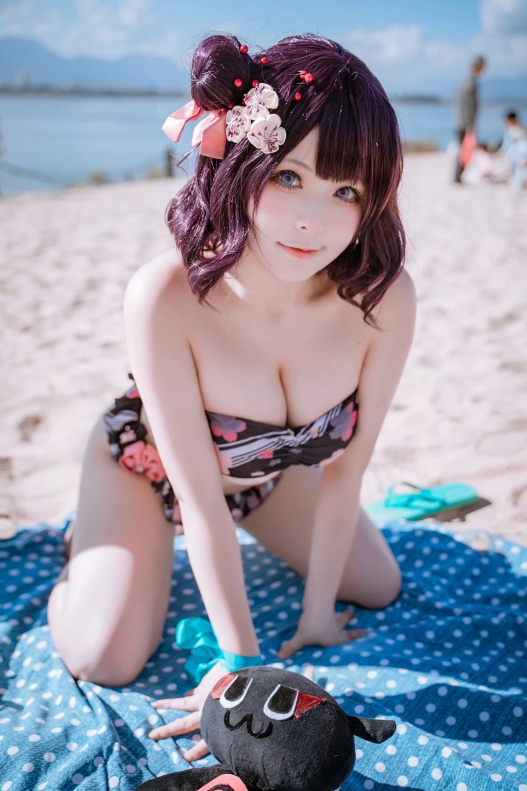 w百合欧皇子w《沙滩》主题写真：21张全套美图