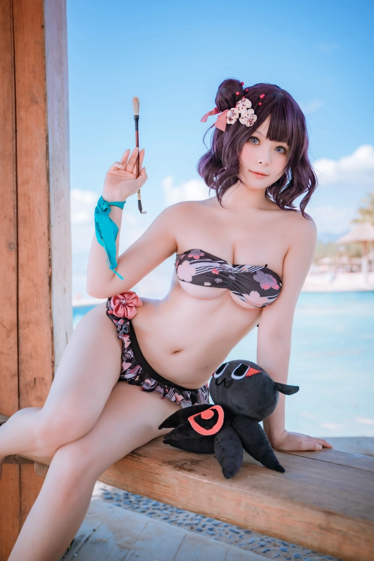 w百合欧皇子w《沙滩》主题写真：21张全套美图