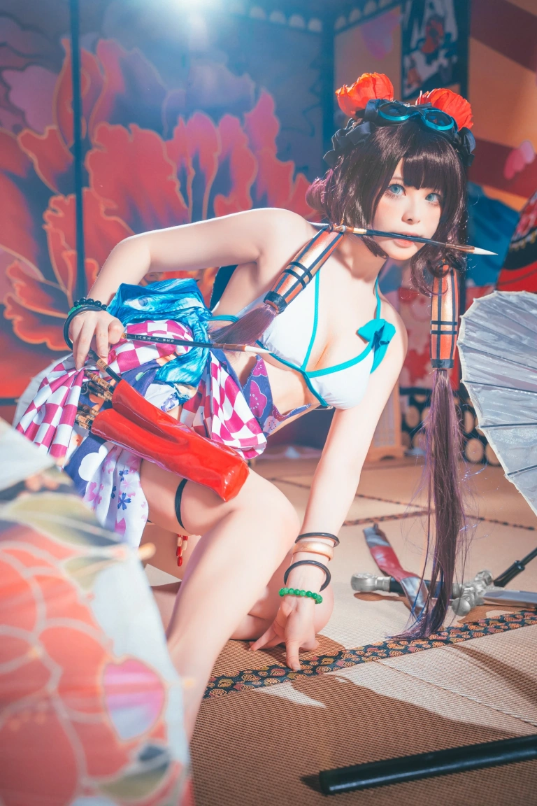 w百合欧皇子w《水着阿荣》主题写真：21张全套美图
