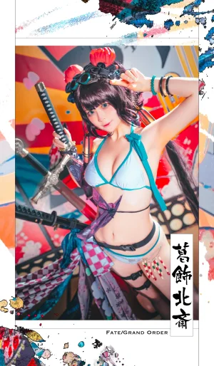 w百合欧皇子w《水着阿荣》主题写真：21张全套美图