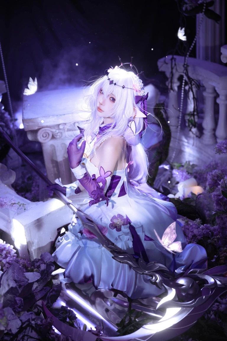 蠢沫沫《崩坏星穹铁道遐蝶》主题写真：12张全套美图