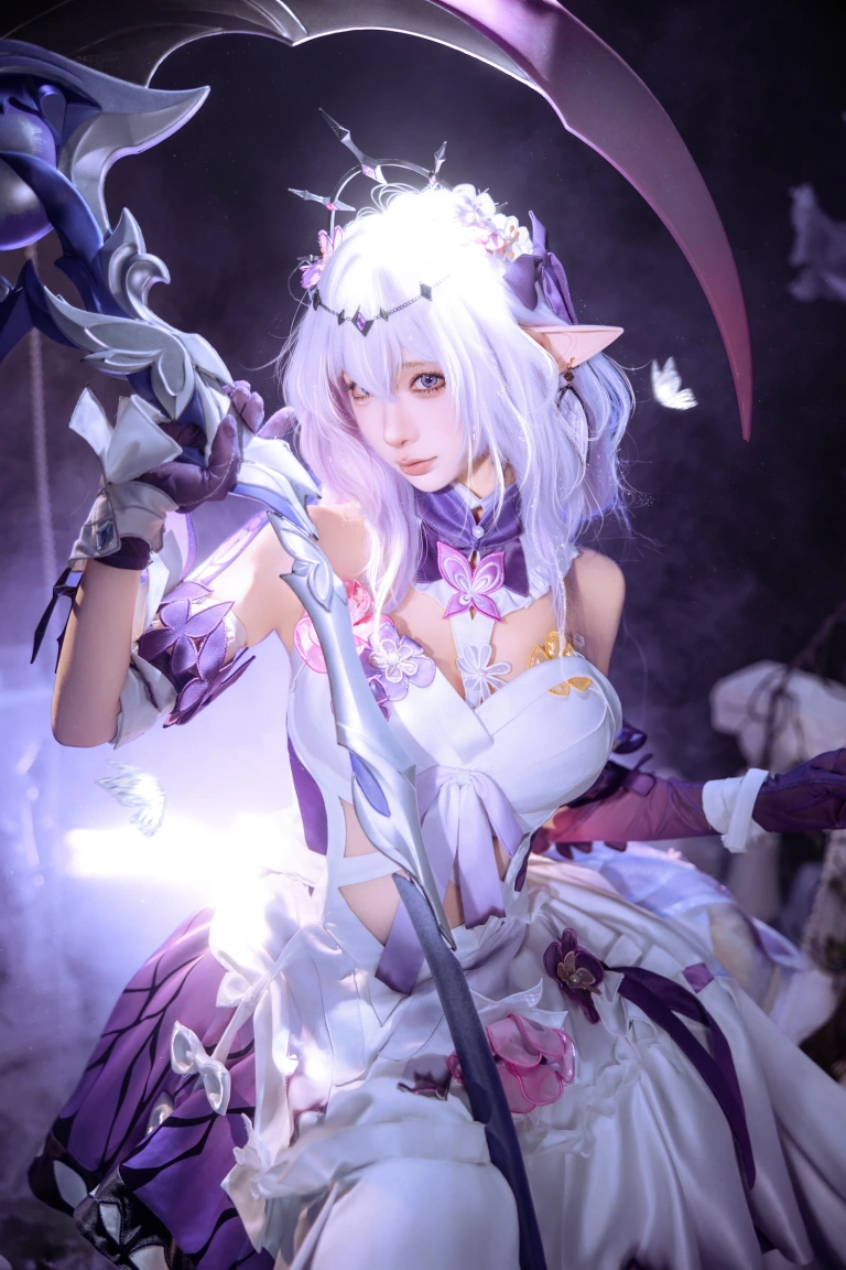 蠢沫沫《崩坏星穹铁道遐蝶》主题写真：12张全套美图