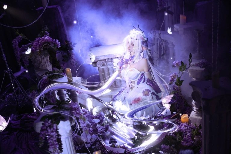 蠢沫沫《崩坏星穹铁道遐蝶》主题写真：12张全套美图
