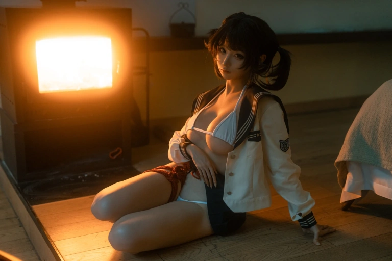 蠢沫沫《红绳》主题写真：18张全套美图