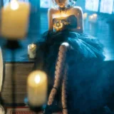 蠢沫沫《叫兽黑婚纱》主题写真：37张全套美图，含1个视频