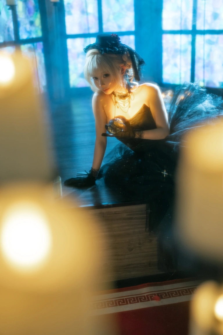 蠢沫沫《叫兽黑婚纱》主题写真：37张全套美图，含1个视频