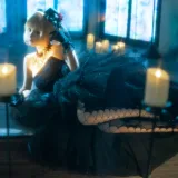 蠢沫沫《叫兽黑婚纱》主题写真：37张全套美图，含1个视频