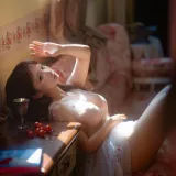 蠢沫沫《午后樱眠》主题写真：19张全套美图