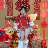 yuuhui玉汇kokuhui《ol03新春特辑醒狮少女》主题写真：131张全套美图，含2个视频