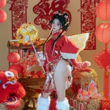 yuuhui玉汇kokuhui《ol03新春特辑醒狮少女》主题写真：131张全套美图，含2个视频