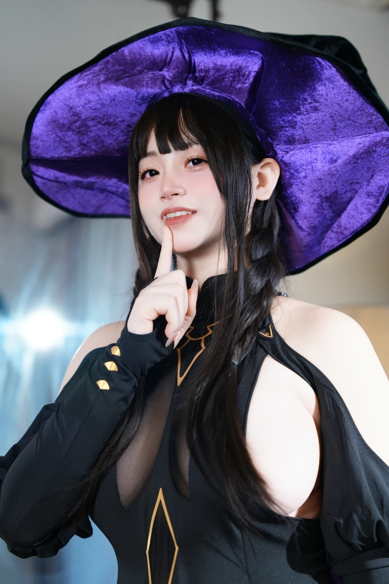 一只毛毛帽《魔女之夜》主题写真：105张全套美图，含2个视频