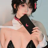 一只毛毛帽《粉色兔女郎》主题写真：89张全套美图