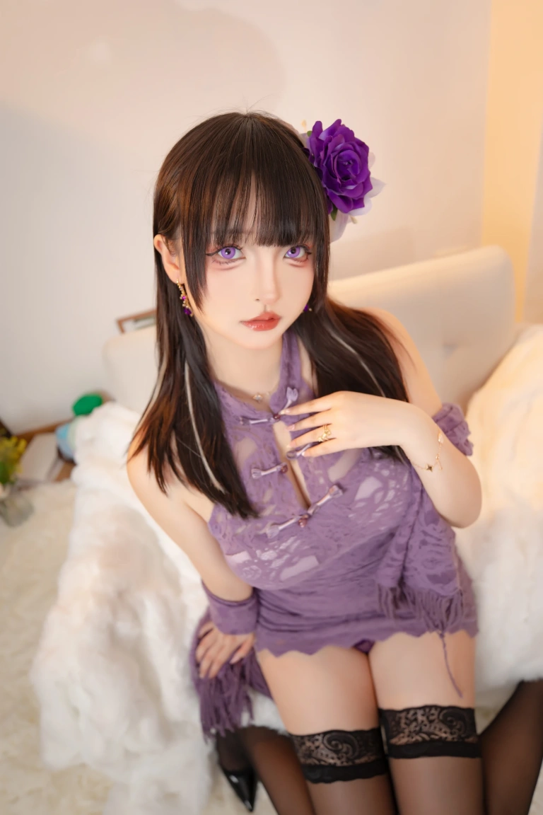 神楽坂真冬《紫色心情》主题写真：75张全套美图，含2个视频