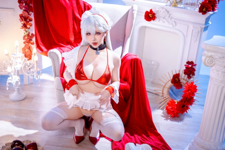 星之迟迟《年03月上1贝尔法斯特碧蓝航线》主题写真：49张全套美图