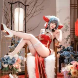 shika小鹿鹿《新年柴郡》主题写真：16张全套美图