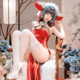 shika小鹿鹿《新年柴郡》主题写真：16张全套美图