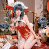 shika小鹿鹿《新年柴郡》主题写真：16张全套美图