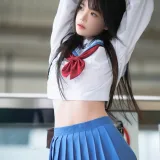 桜桃喵《地铁jk》主题写真：33张全套美图
