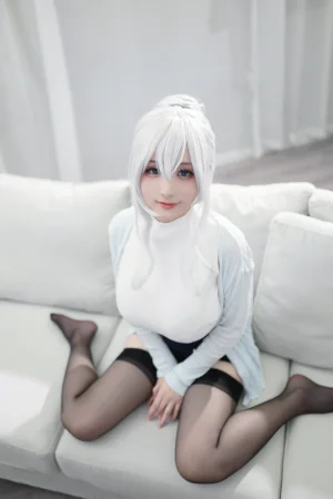 幼愛Youmeko《未亡人雪女》主题写真：70张全套美图