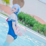 幼愛Youmeko《Patreon 蕾姆泳装》主题写真：18张全套美图