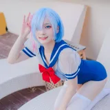 幼愛Youmeko《Patreon 蕾姆泳装》主题写真：18张全套美图