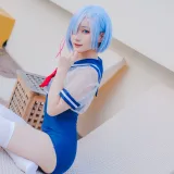 幼愛Youmeko《Patreon 蕾姆泳装》主题写真：18张全套美图