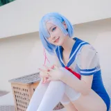 幼愛Youmeko《Patreon 蕾姆泳装》主题写真：18张全套美图