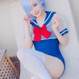 幼愛Youmeko《Patreon 蕾姆泳装》主题写真：18张全套美图