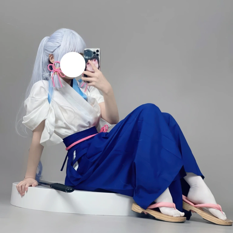 幼愛Youmeko《原神 神里绫华》主题写真：47张全套美图
