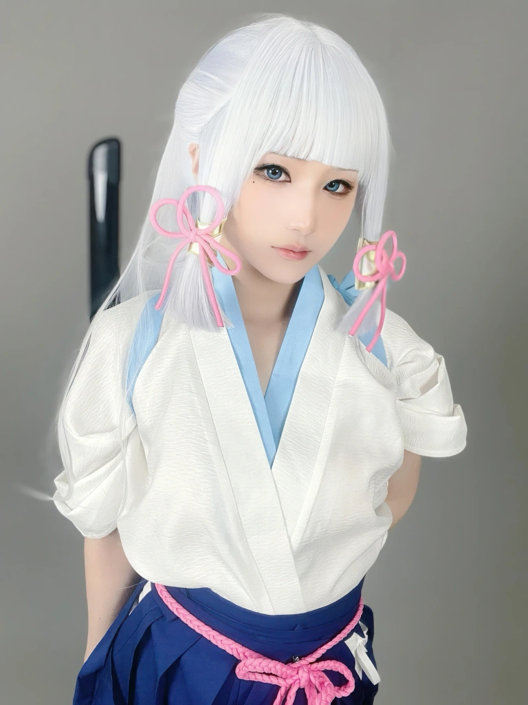 幼愛Youmeko《原神 神里绫华》主题写真：47张全套美图