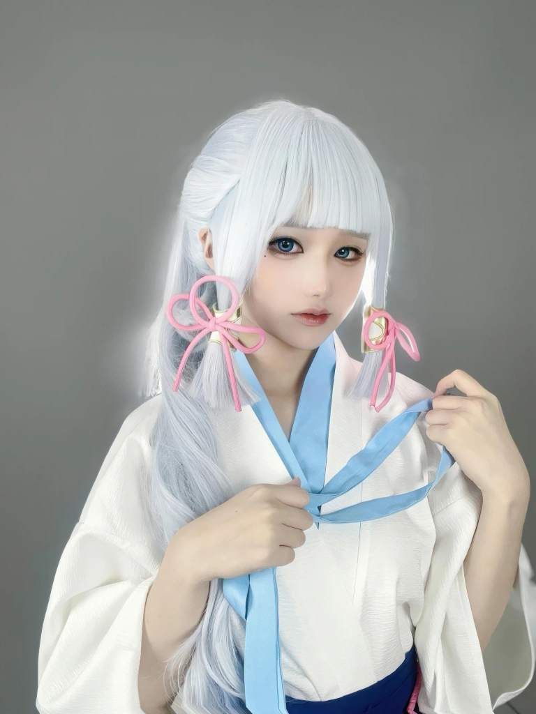 幼愛Youmeko《原神 神里绫华》主题写真：47张全套美图