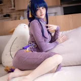 幼愛Youmeko《原神 雷电将军》主题写真：20张全套美图