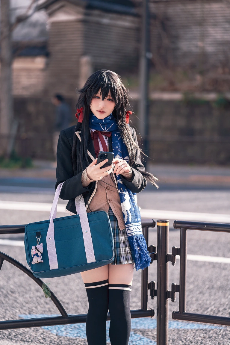 幼愛Youmeko《雪之下雪乃jk制服》主题写真：23张全套美图，含3个视频