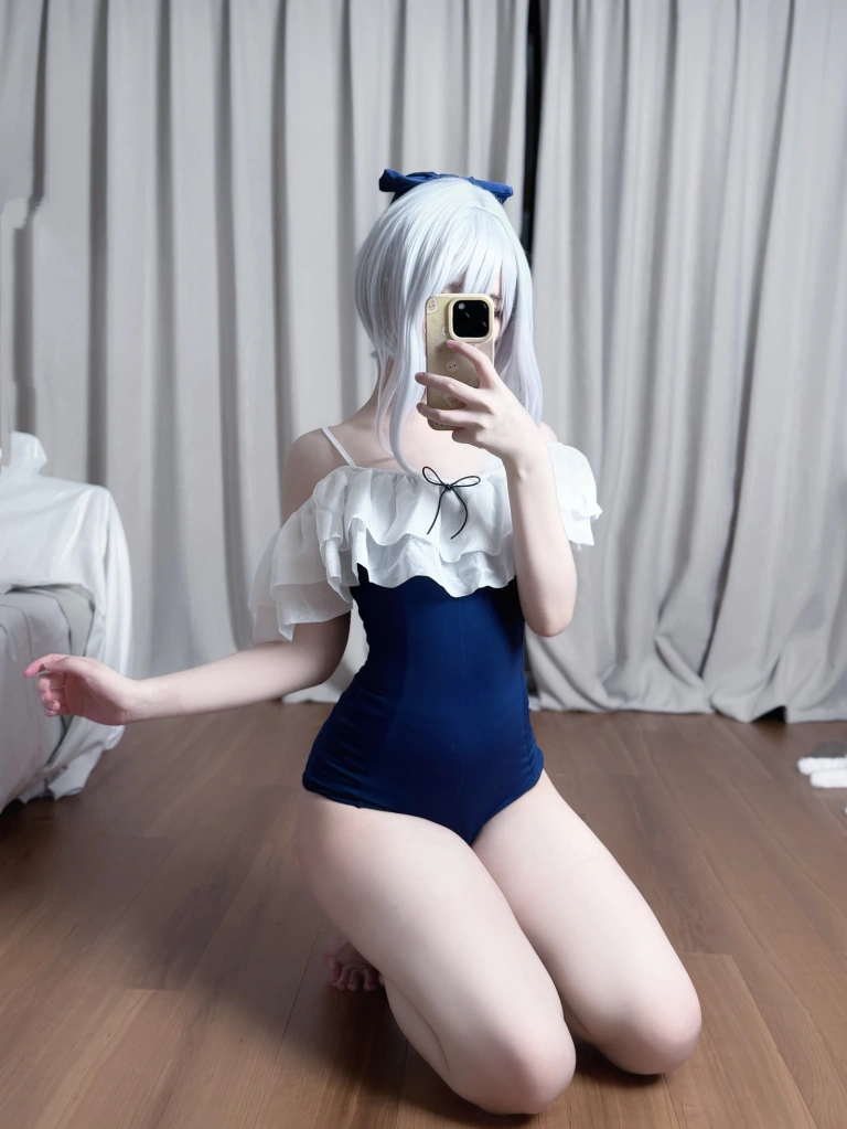 幼愛Youmeko《蔚蓝档案 月雪宫子》主题写真：35张全套美图