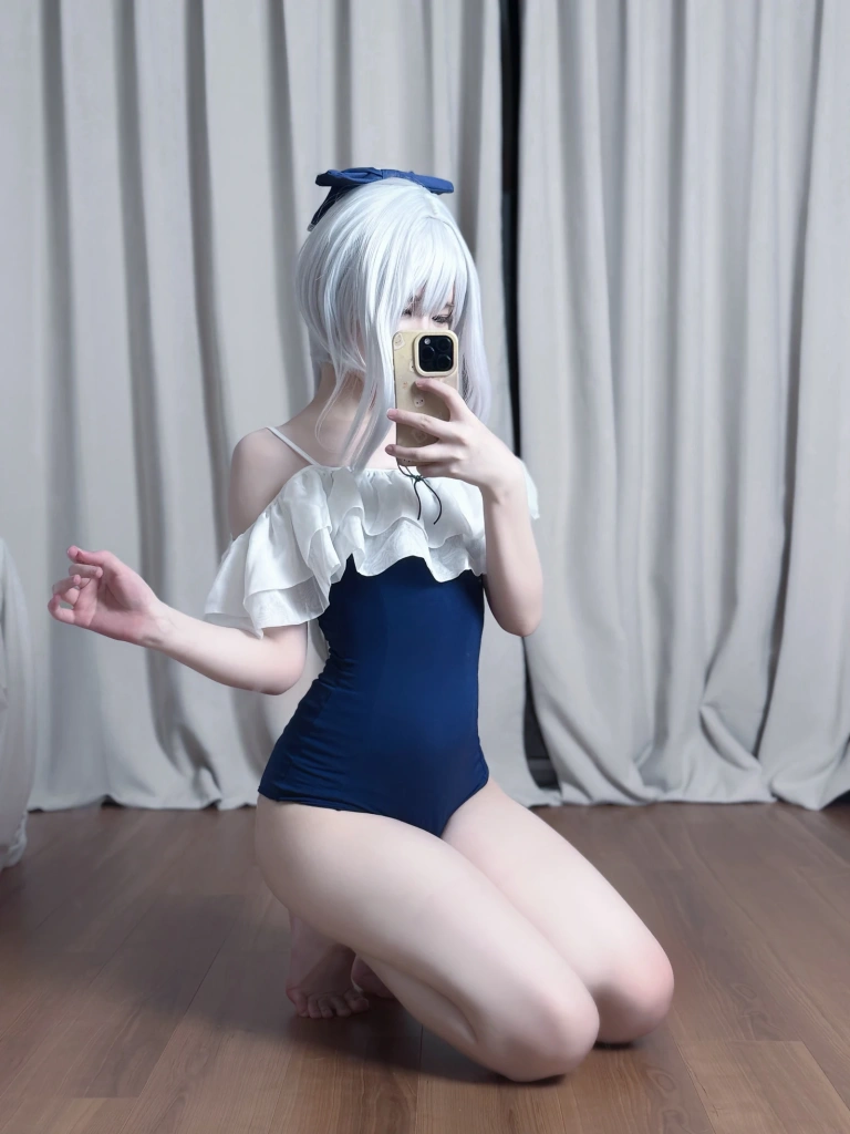 幼愛Youmeko《蔚蓝档案 月雪宫子》主题写真：35张全套美图