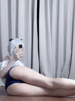 幼愛Youmeko《蔚蓝档案 月雪宫子》主题写真：35张全套美图