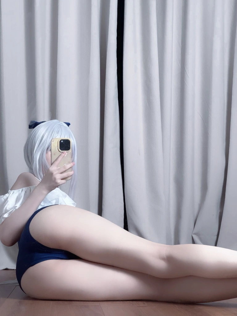 幼愛Youmeko《蔚蓝档案 月雪宫子》主题写真：35张全套美图